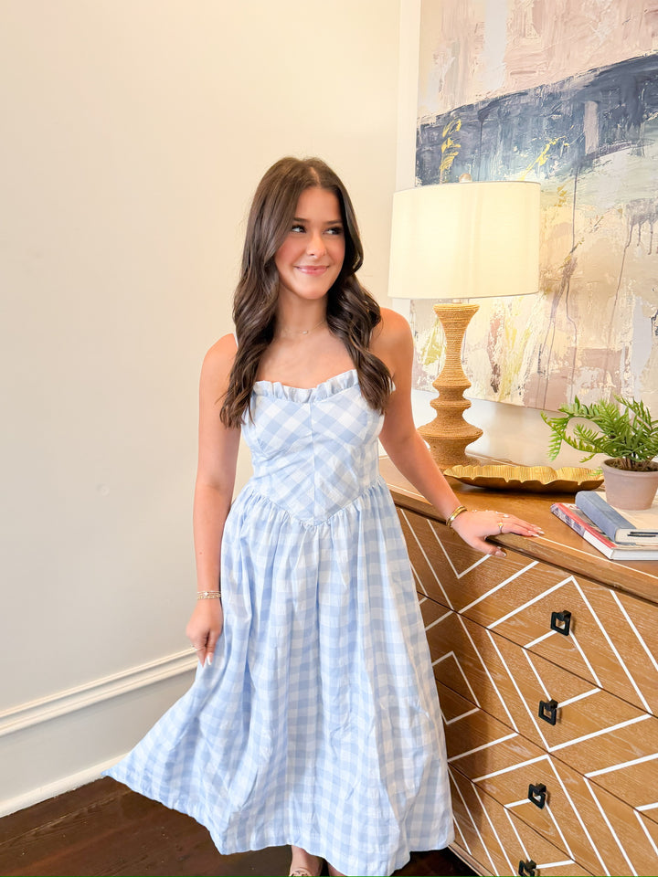 Lilibet Gingham Maxi Dress