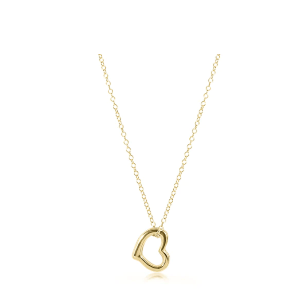 E Newton 16" Necklace Gold- Love  Gold Charm