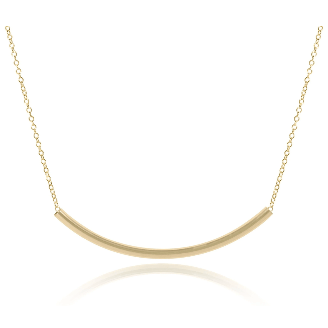 E newton 16" Necklace Gold- Bliss Bar Gold