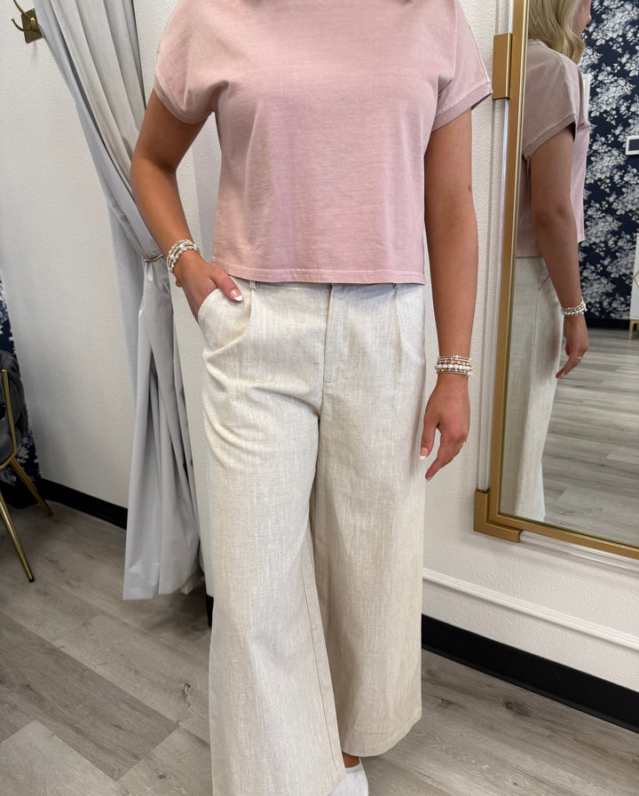 Oatmeal Linen Pants