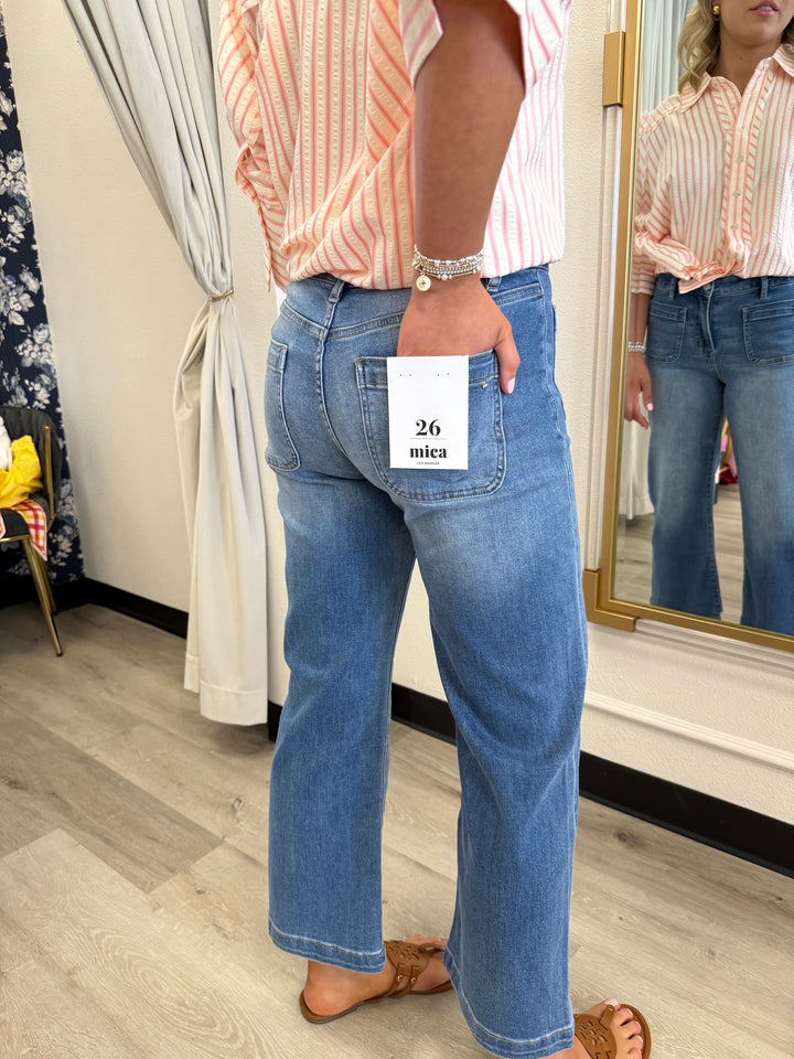 Crew Blue High Rise Denim Pants