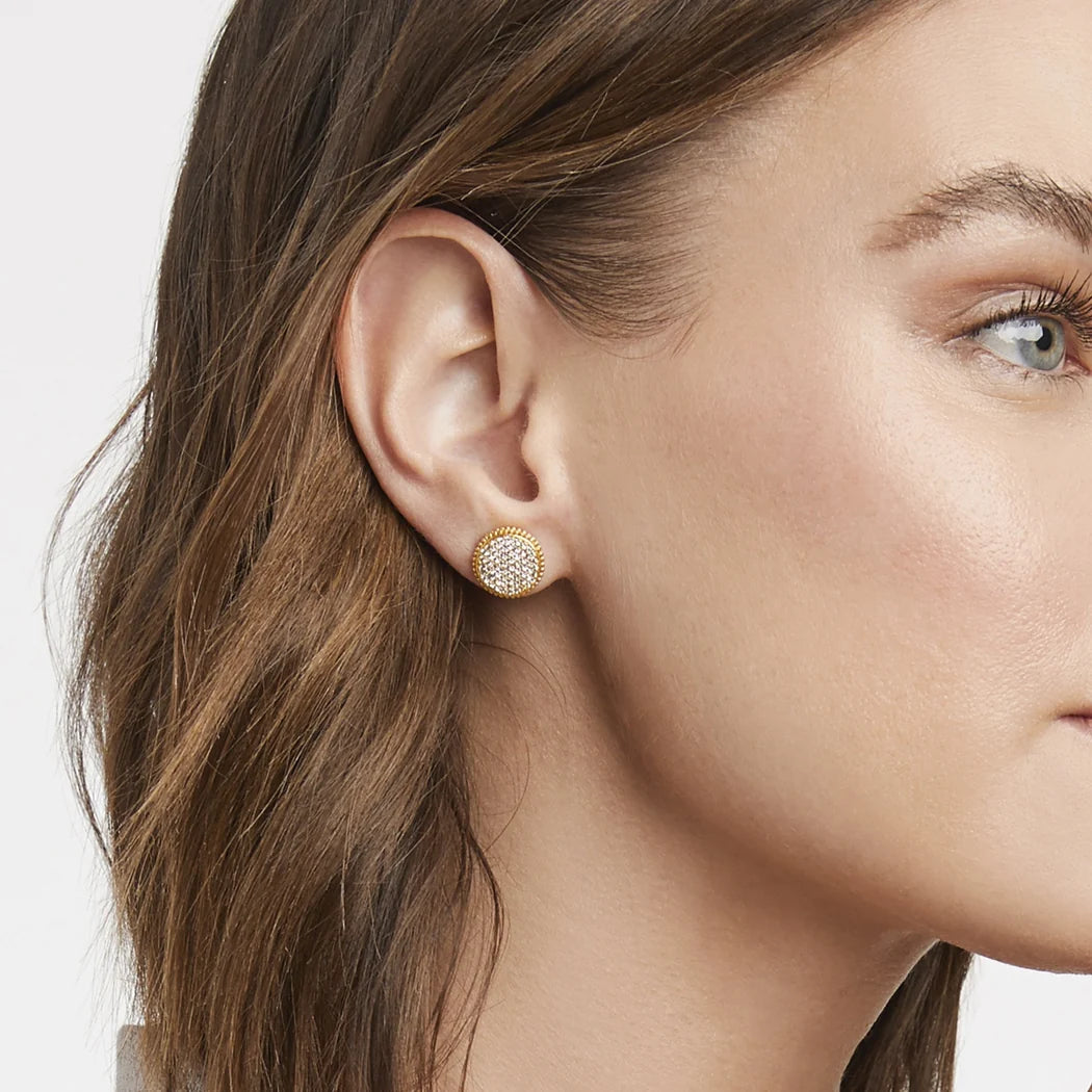 Julie Vos Fleur-de-lis Pave Stud