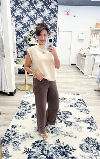 Sloane Mock Neck Sweater Top