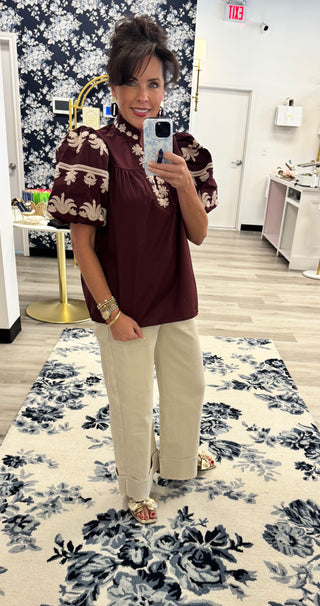 Cambria Embroidered Top
