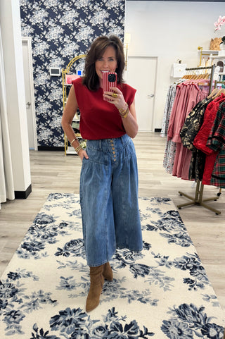 Gaucho Cropped Jeans