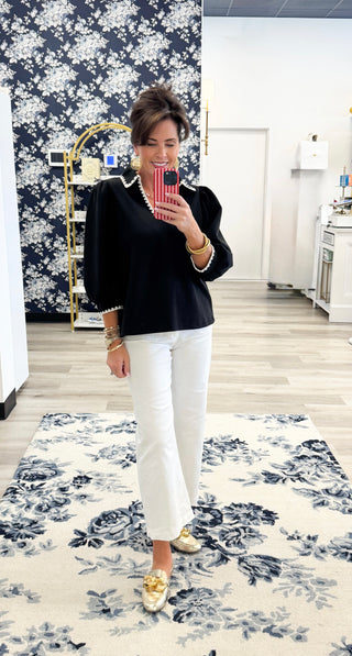 Midnight Petal Top