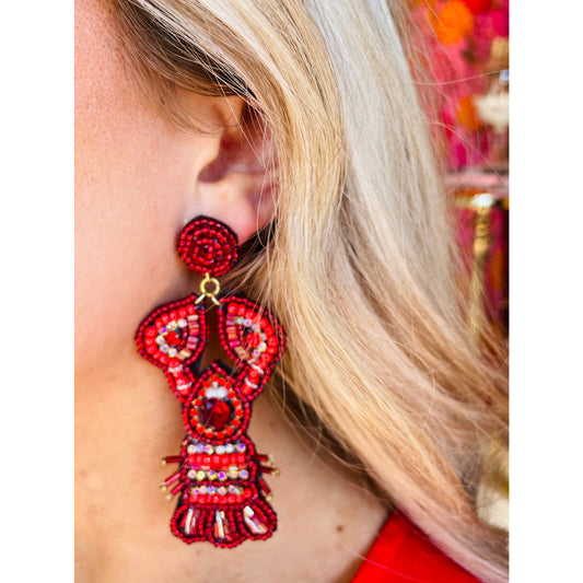 Crawfish Boil Beaded Earrings