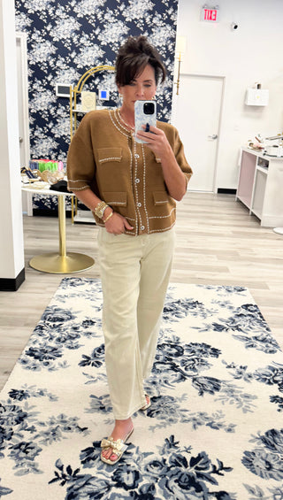 Wren Contrast Stitch Cardigan