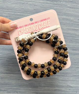 Leopard Bead Phone Charger