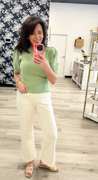 Celeste Matcha Knit Top