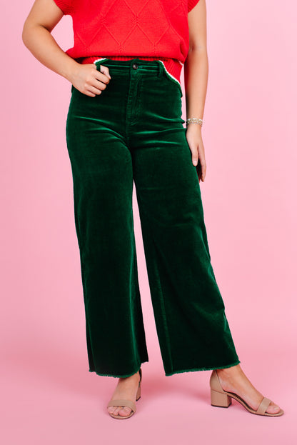 Green Bow Corduroy Pants