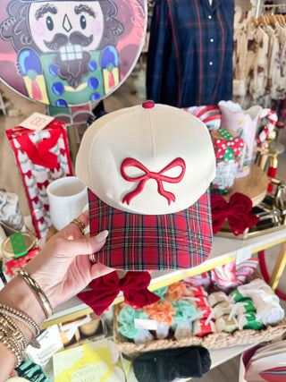 Plaid Bow Trucker Hat