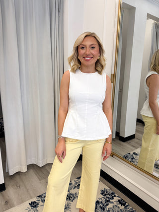 Scalloped Butter Pants