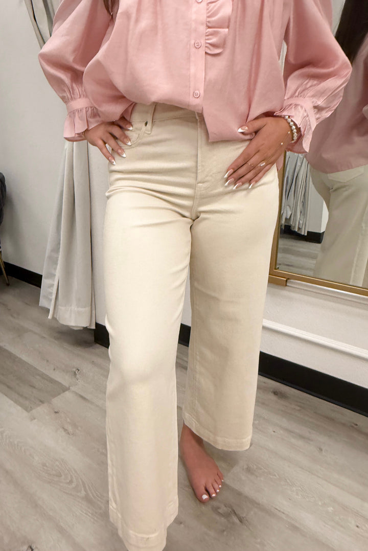 Nori  Denim Pants - Cream