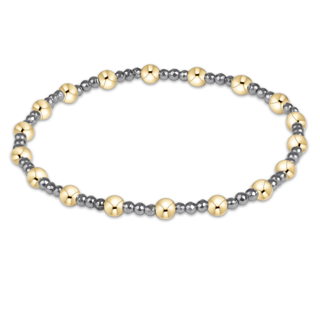 Enewton Sincerity Silver Faceted Hematite 2mm Bracelet