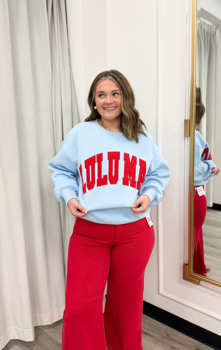 LULU MAC Light Blue Sweatshirt