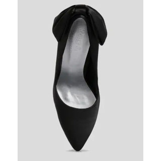 Black Satin Stiletto Heels