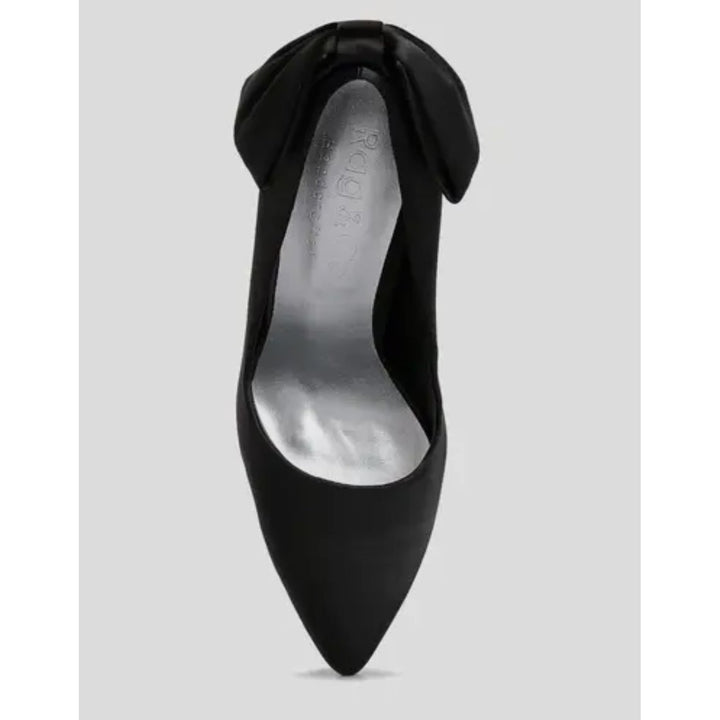 Black Satin Stiletto Heels