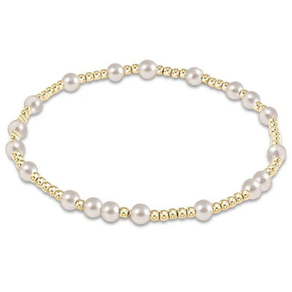  hope unwritten 4mm bead bracelet - pearl 7.25" extends