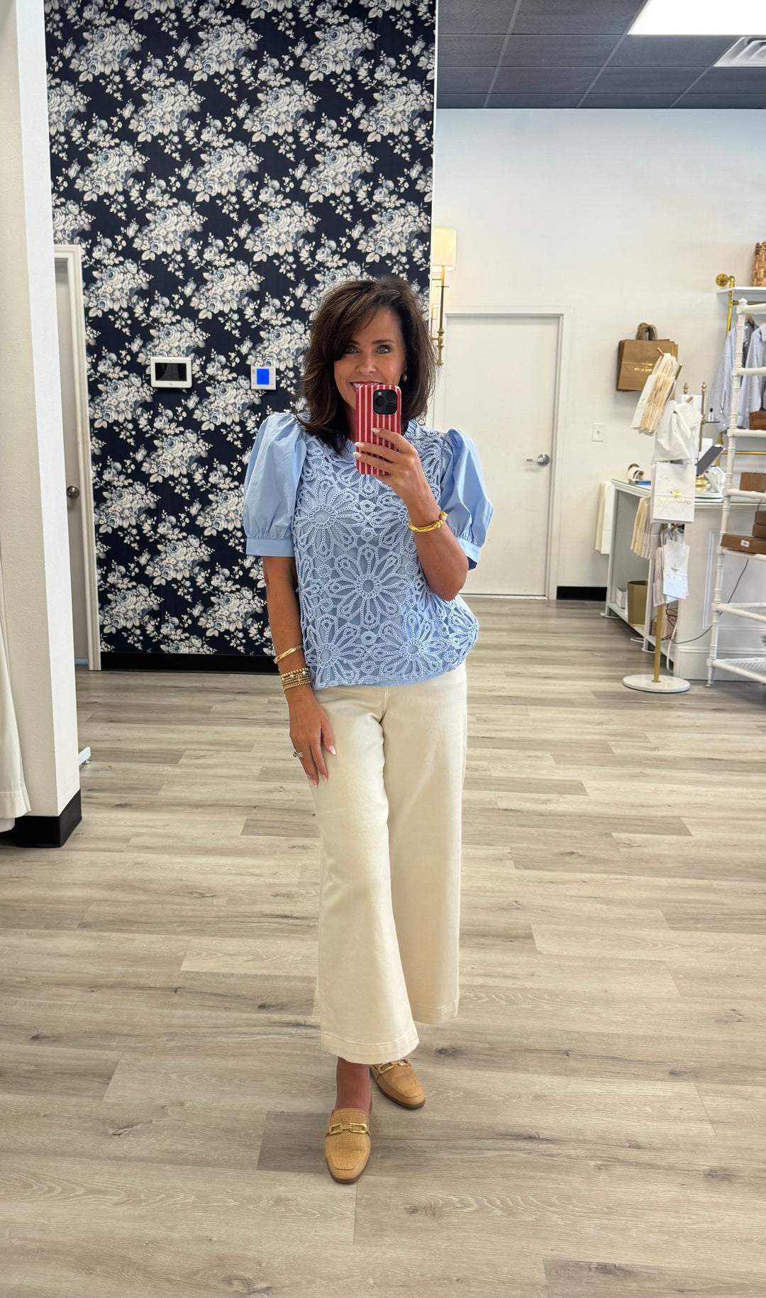 Blue Crochet Top