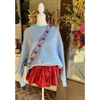 Flashing Lights Red Sequin Skort