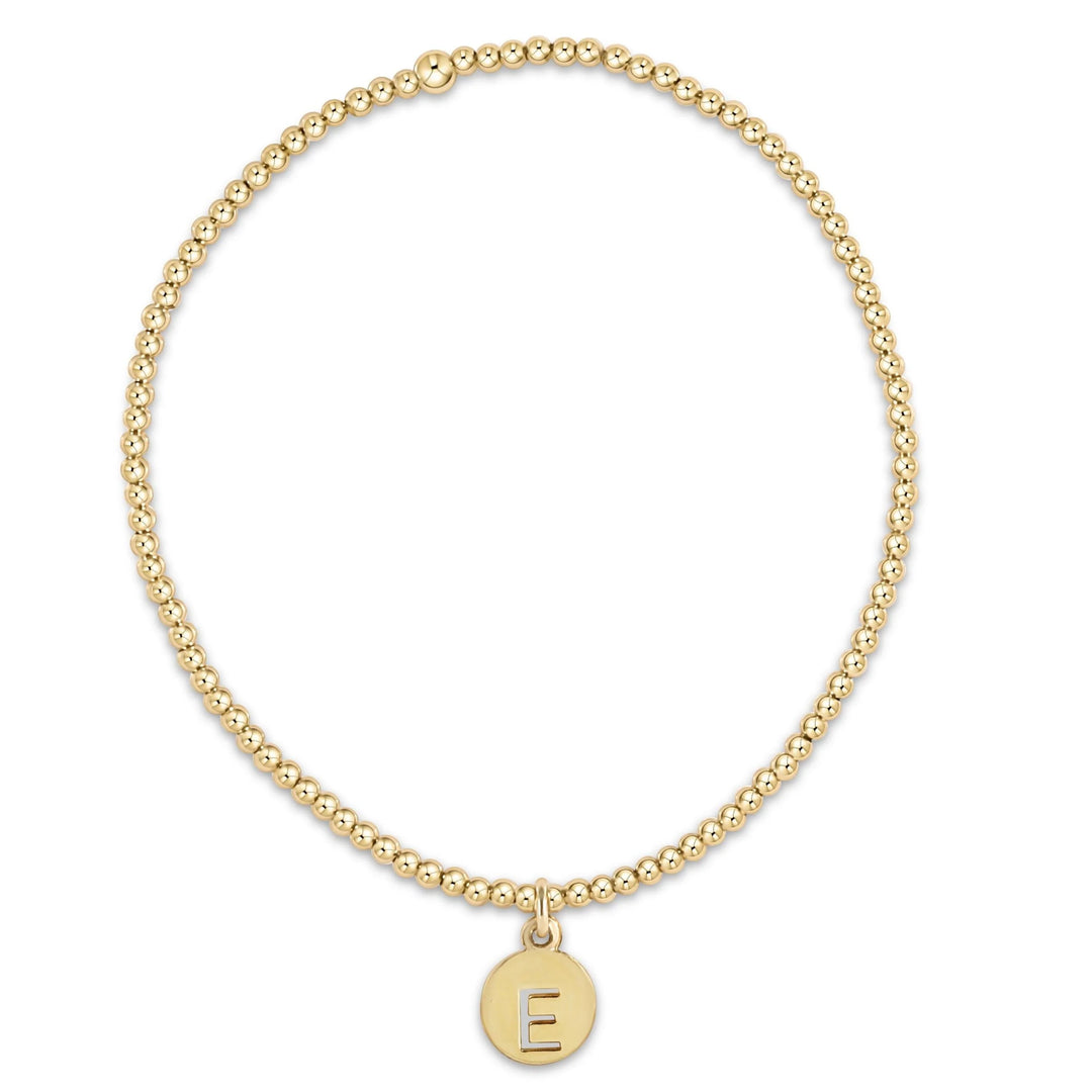 enewton Classic Gold 2mm Bead Bracelet- Respect Small Gold Disc- G