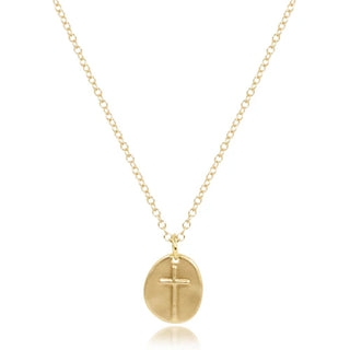  16" necklace gold - inspire small gold charm