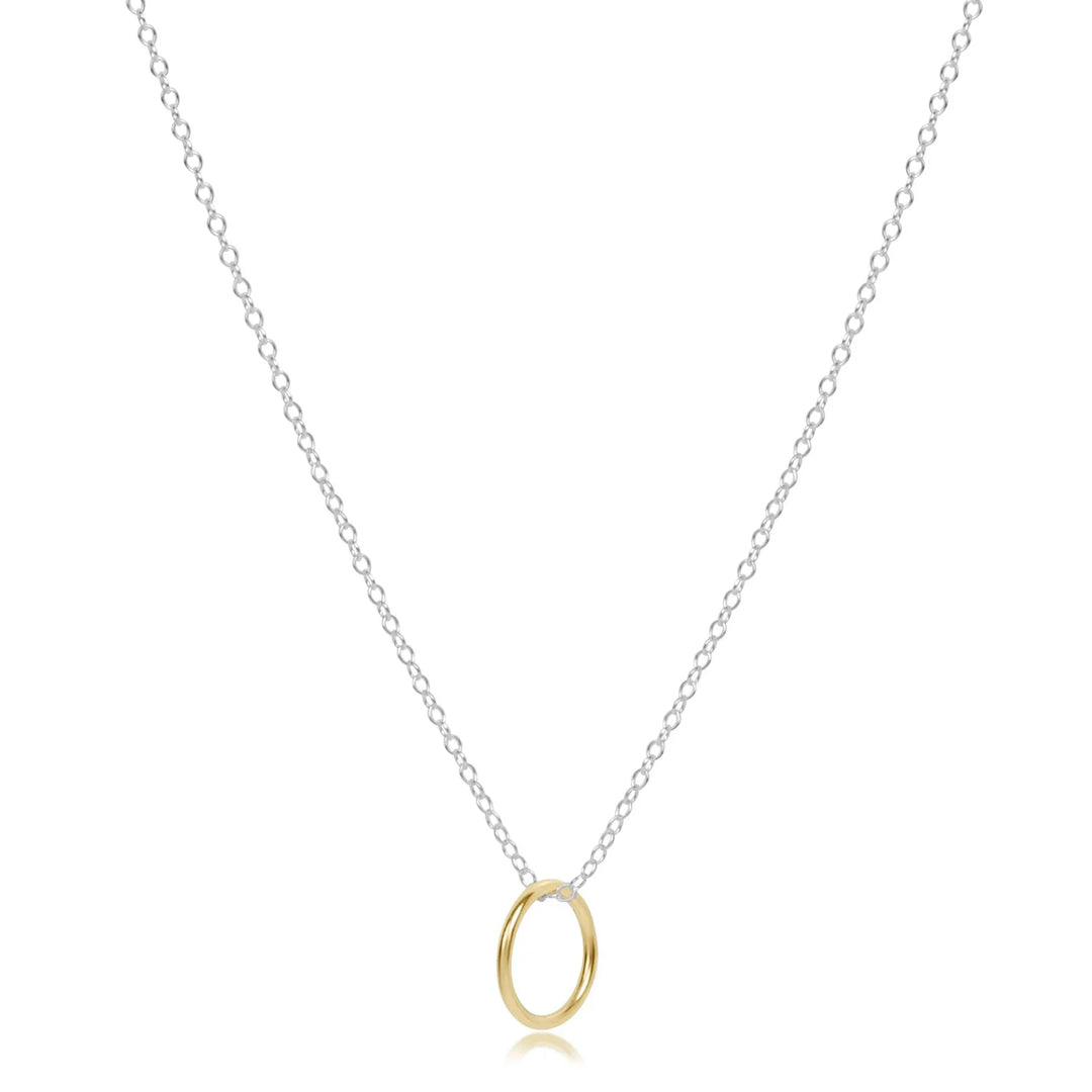 enewton 16" necklace sterling mixed metal - halo gold charm