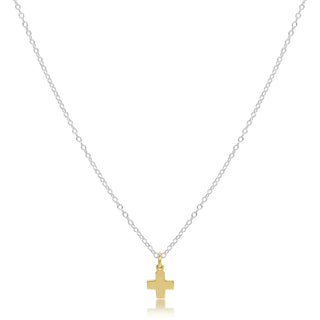 enewton 16" necklace sterling mixed metal - signature cross gold charm