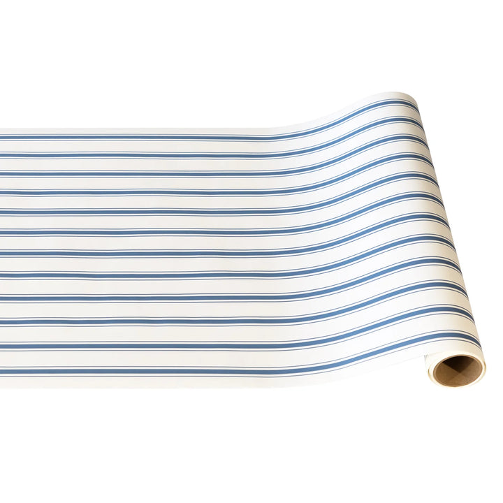 Hester &amp; Cook Cornflower Blue Linen Stripe Runner