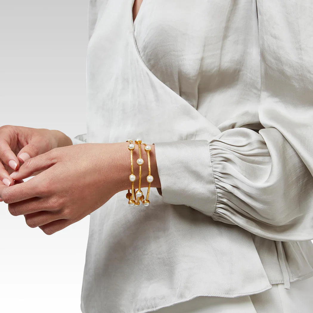 Julie Vos Milano Luxe Bangle-Pearl
