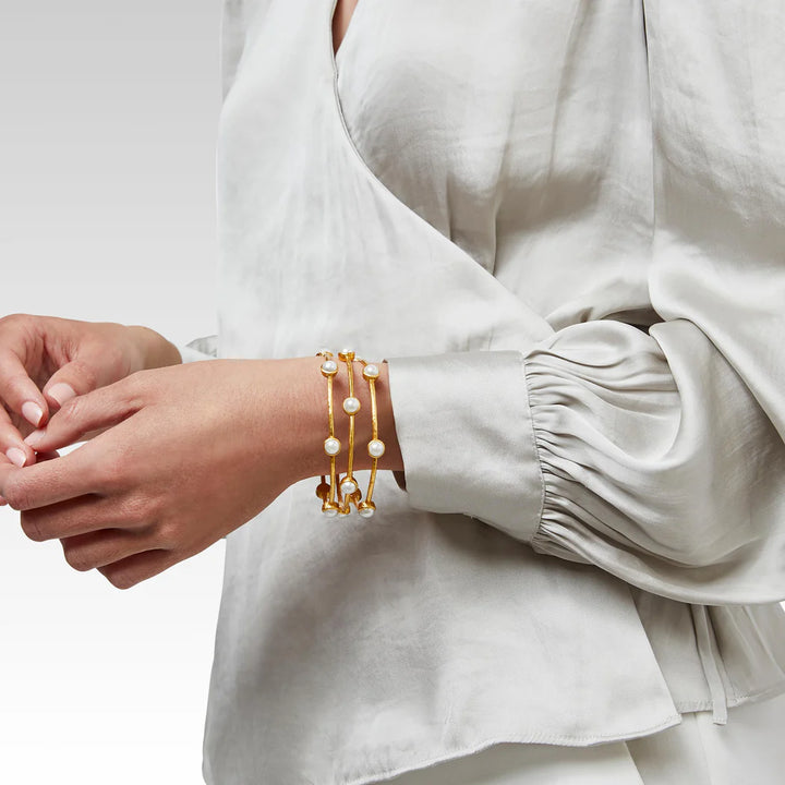 Julie Vos Milano Luxe Bangle-Pearl