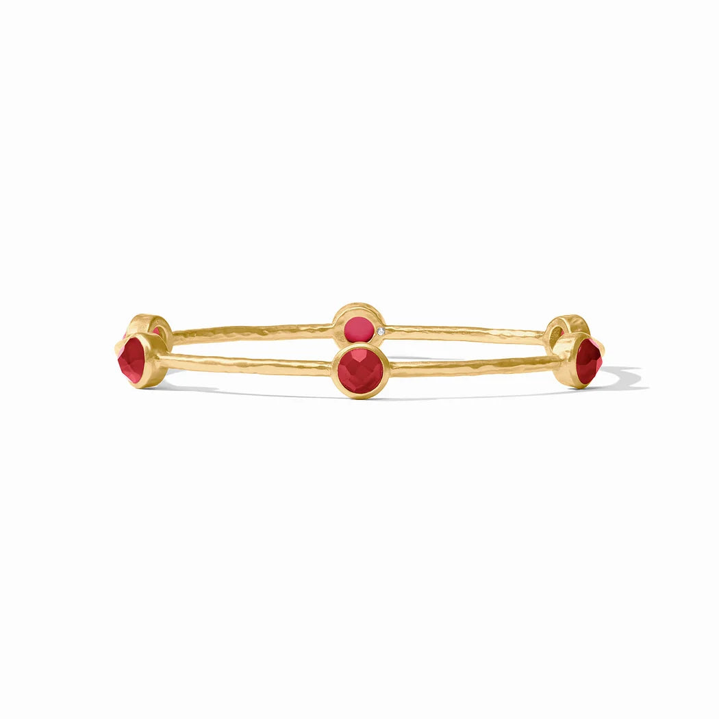 Julie Vos Milano Luxe Bangle Iridescent Ruby Red