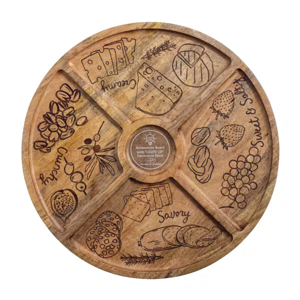 Mud Pie Light-Up Sitter Charcuterie Board