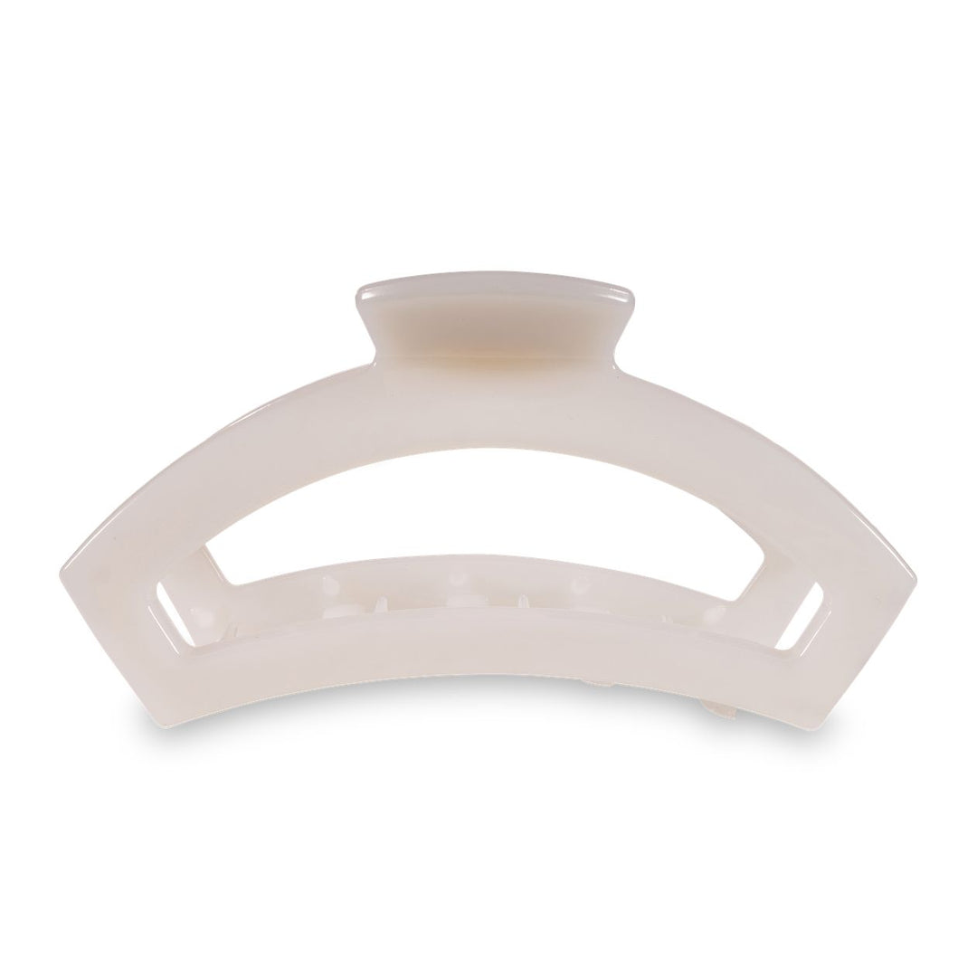 Teleties Open Hair Clip | Large | Coconut White