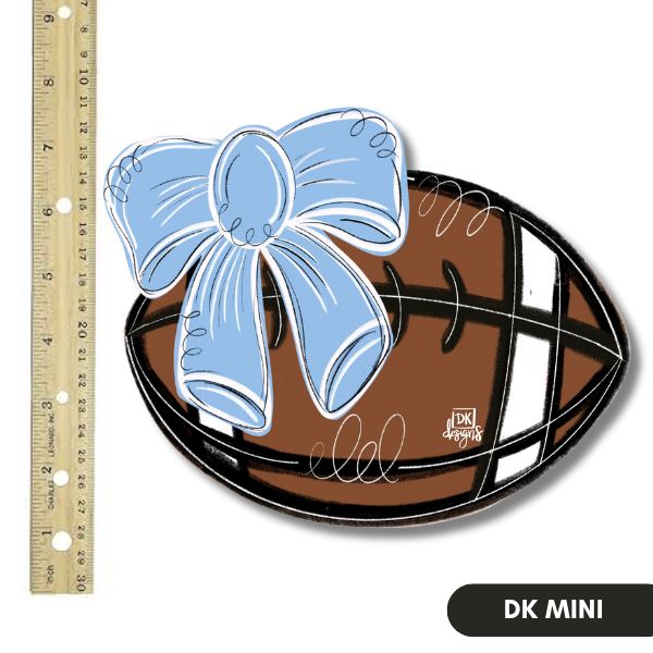 Dk Designs  Football with  Bow  Mini