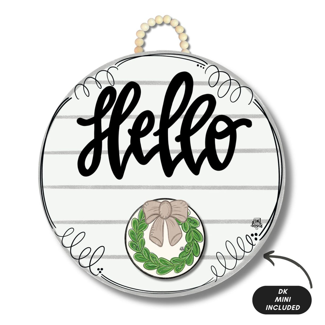 Dk Designs Shiplap "hello" Hanger + Mini