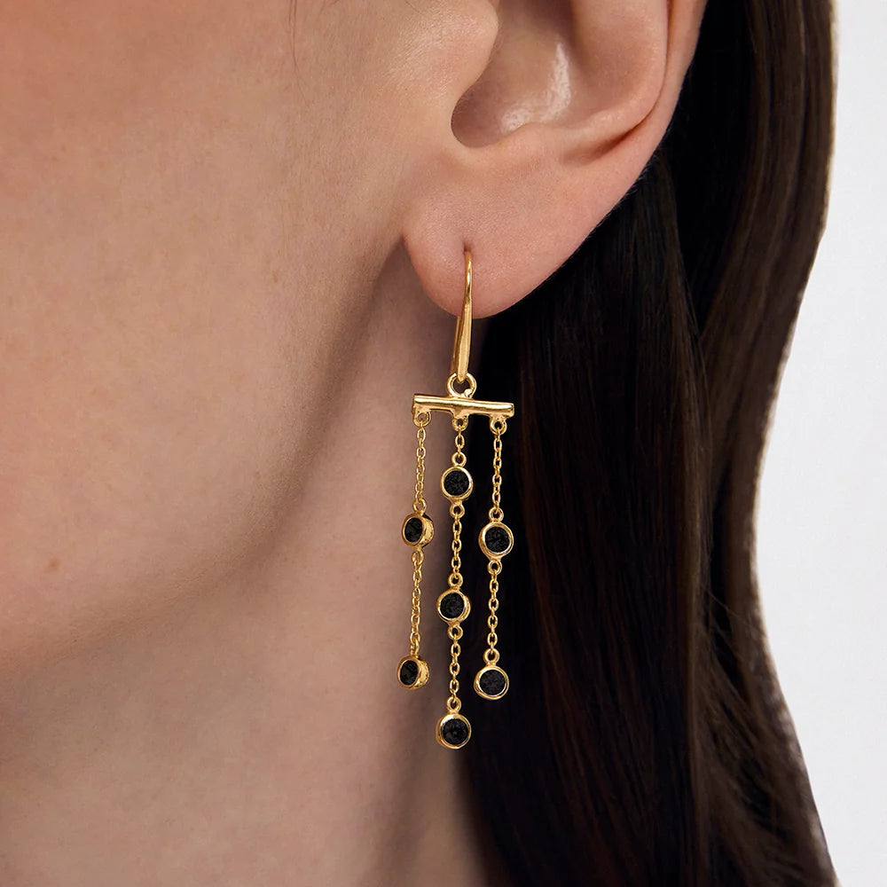 Dean Davidson Orsay Droplet Earrings Black CZ