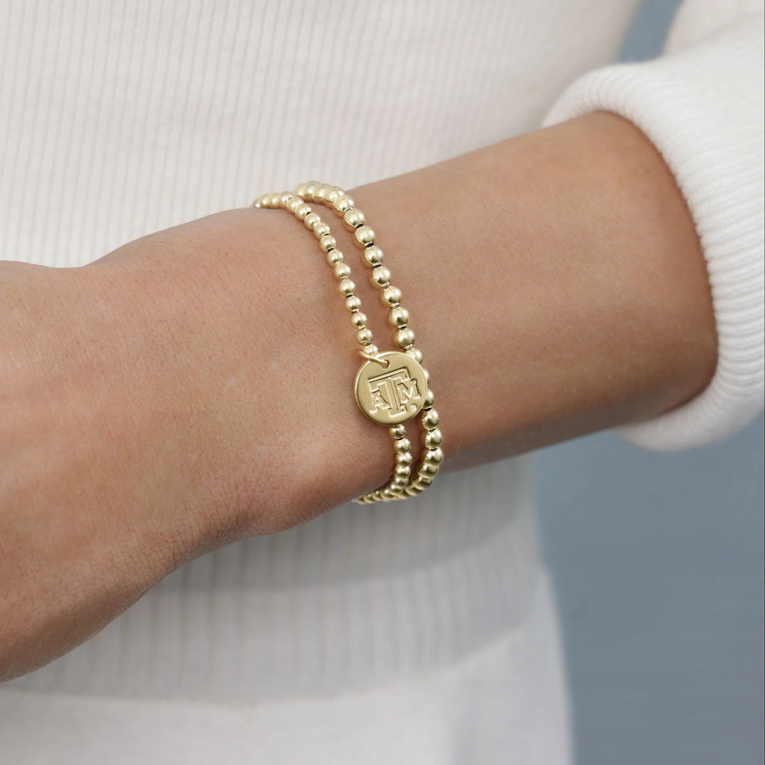 Enewton  Design Ecollegiate Classic Gold 3mm Bracelet - Texas A&amp;M Disc