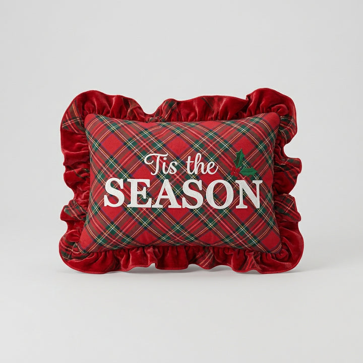 Shiraleah Tis The Season Plaid Pillow