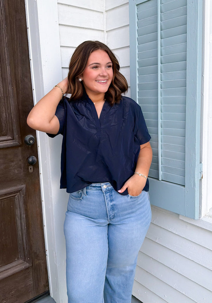 Prescott Navy Top