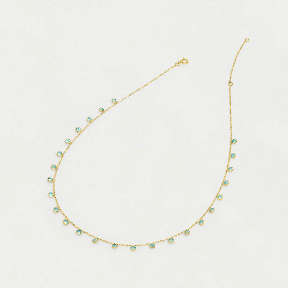 Dean Davidson Orsay Charm Necklace Blue Topaz CZ