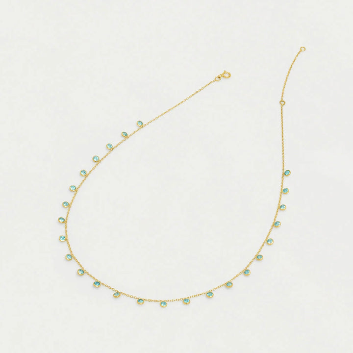 Dean Davidson Orsay Charm Necklace Blue Topaz CZ
