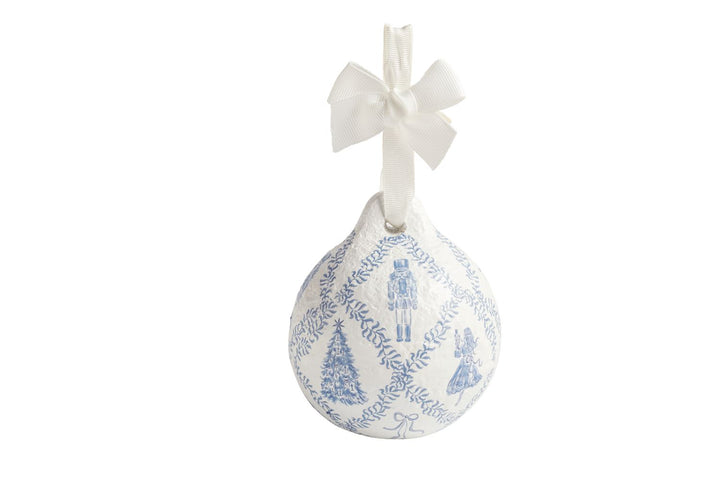 Mud Pie Lattice Pattern Nutcracker Papier-mâché Ornament