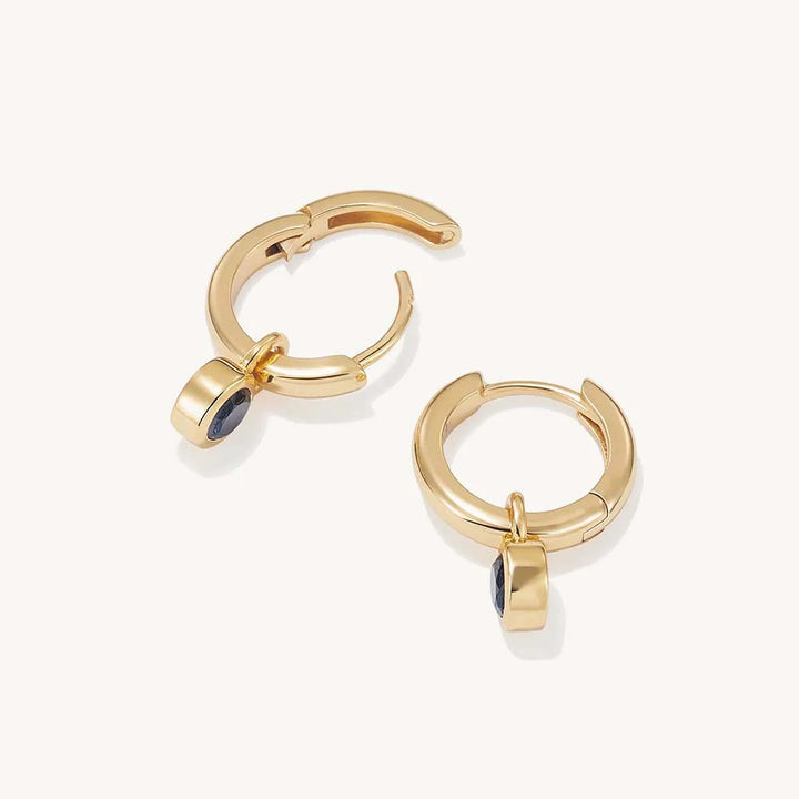 Dean Davidson Orsay Huggie Hoops Black CZ