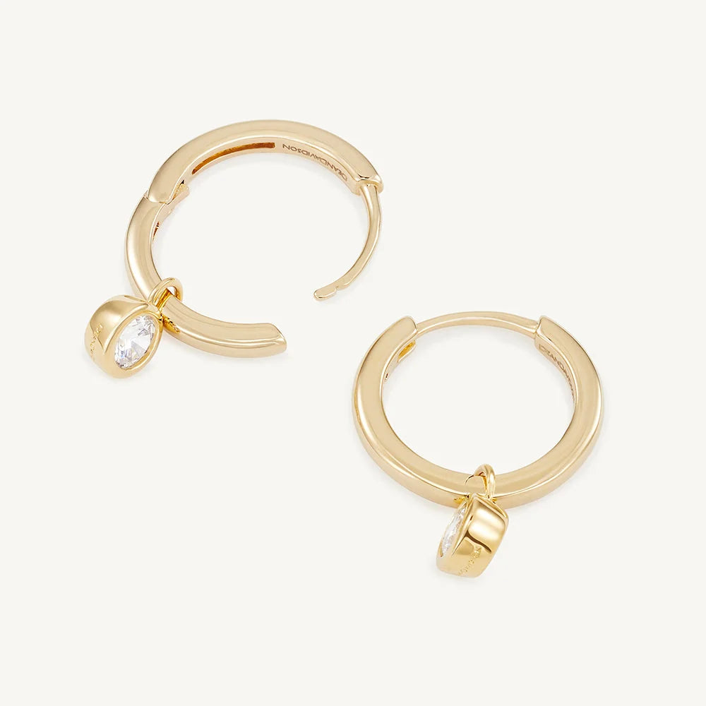 Dean Davidson Orsay Huggie Hoops Clear CZ