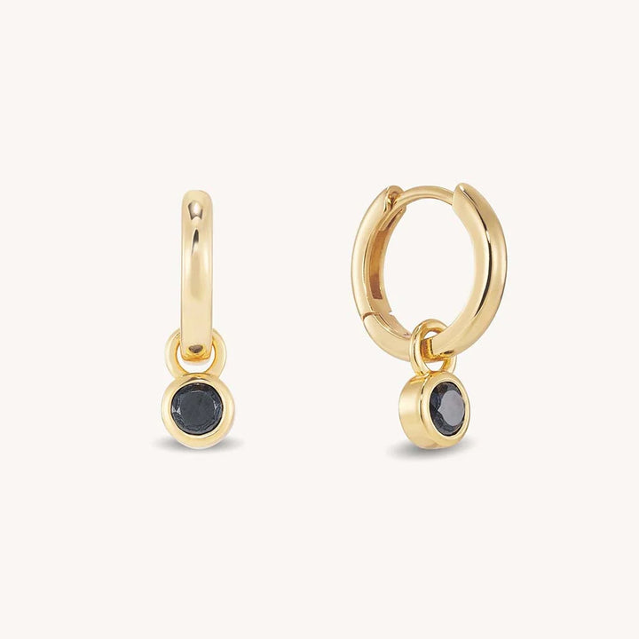 Dean Davidson Orsay Huggie Hoops Black CZ