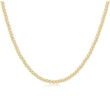 Enewton 15" Choker Beaded Necklace - Classic Gold 3mm