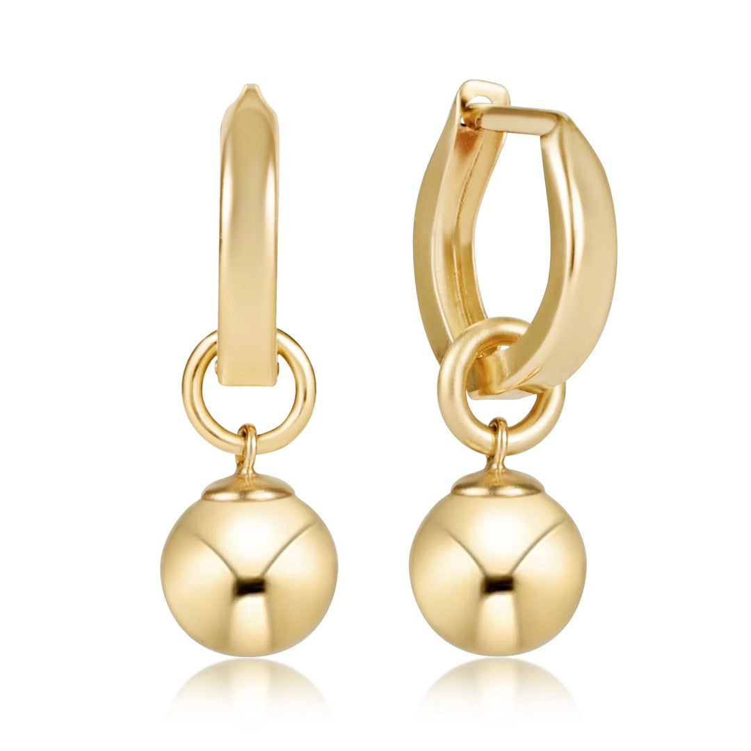 Enewton Design Huggie Gold 0.5" Hoop - Classic Gold 8mm Charm