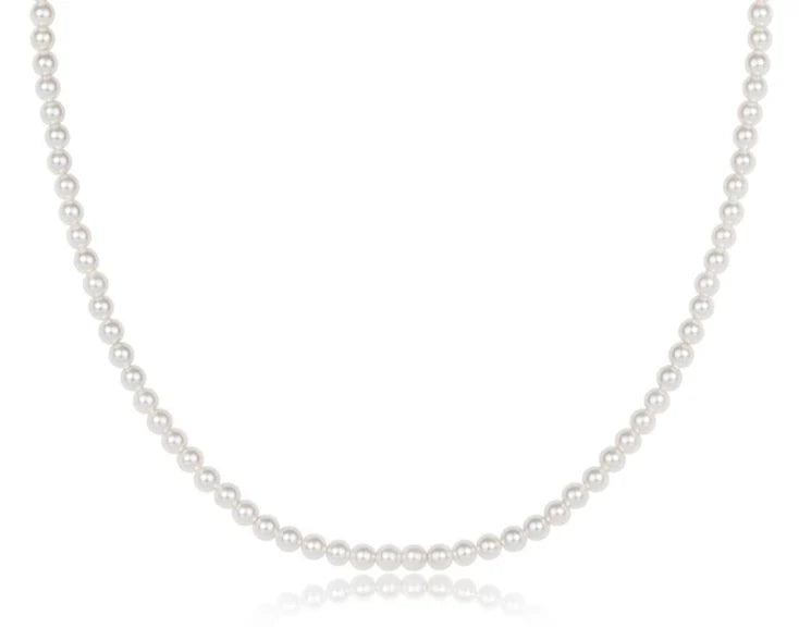 Enewton 15" Choker Beaded Necklace - Classic Pearl 3mm